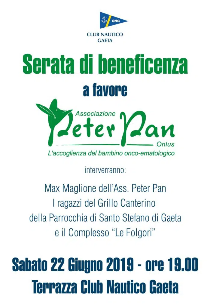 evento club nautico gaeta per peter pan