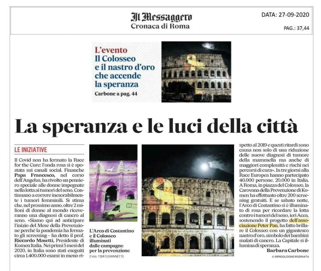 Il Messaggero di Roma parla del settembre d'oro