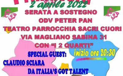 Festa di Primavera il 2 aprile: i “2 quarti” e Claudio Sciara insieme per Peter Pan