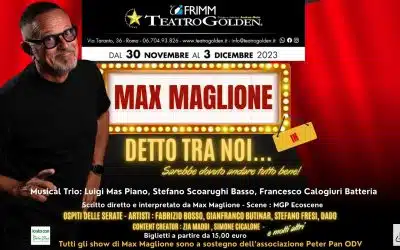 “Detto tra noi”: Max Maglione torna al Teatro Golden  per Peter Pan dal 30 novembre al 3 dicembre!