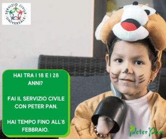 Fai il Servizio Civile nella Grande Casa di Peter Pan