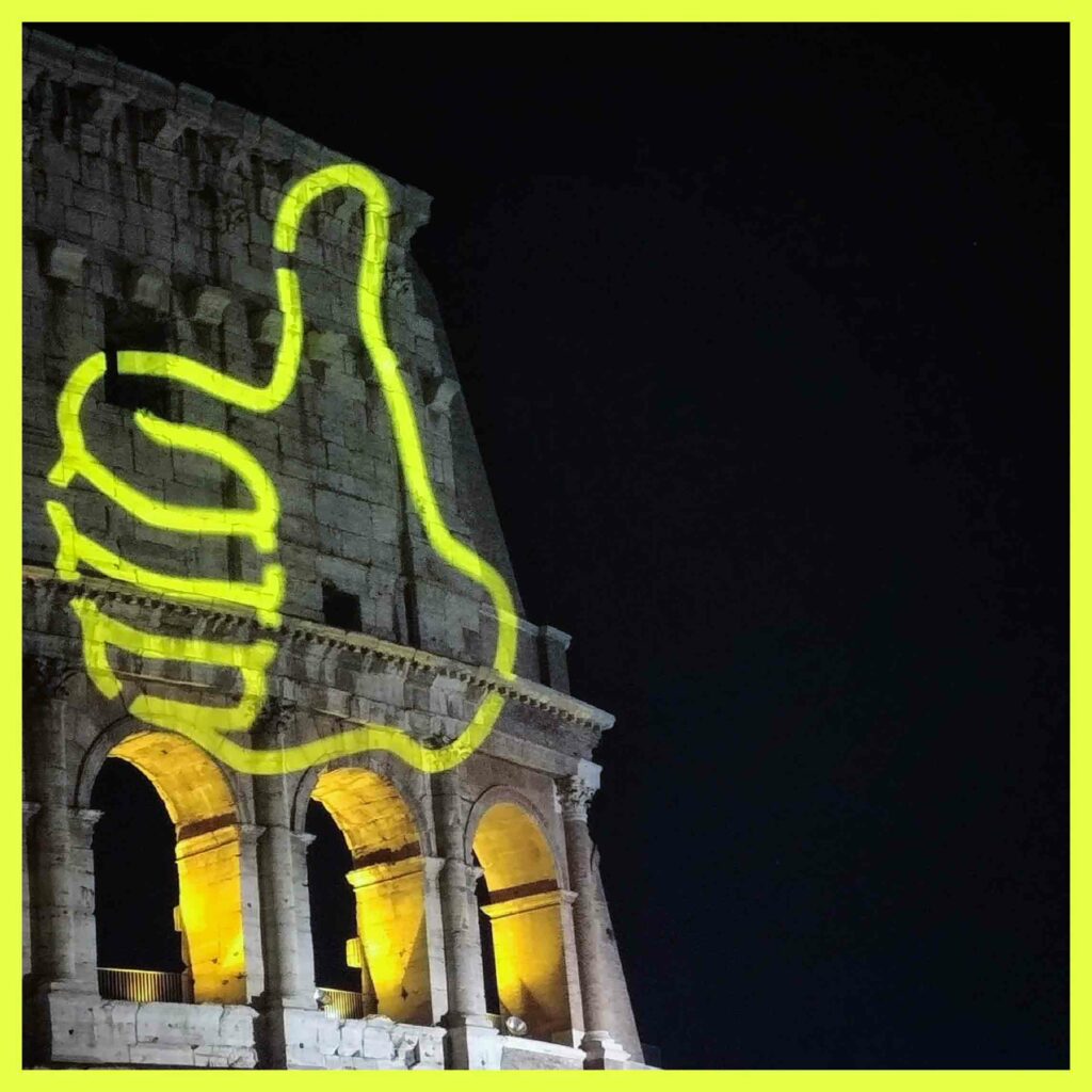 Colosseo Accendi la Speranza Peter Pan Onlus Go Gold