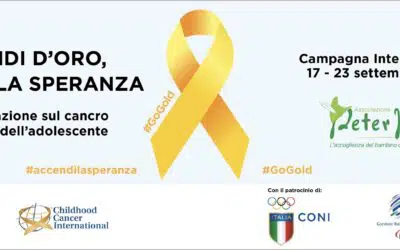 Al via il Settembre d’oro contro il cancro infantile: Peter Pan accende la Fontana del Tritone