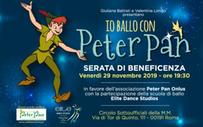 Io Ballo con Peter Pan: serata di beneficenza il 29 novembre a Roma