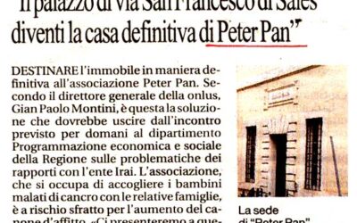 Il palazzo di via San Francesco di Sales diventi al casa definitiva di Peter Pan