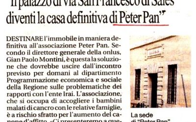 La repubblica RM “Il Palazzo di via S.Francesco di Sales diventi la casa definitiva di Peter Pan”