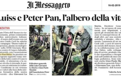 Peter Pan pianta un melograno alla LUISS per la Giornata Mondiale contro il cancro infantile