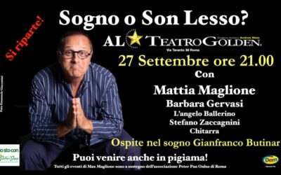 “Sogno o son lesso?”: il 27 settembre Max Maglione torna al Teatro Golden