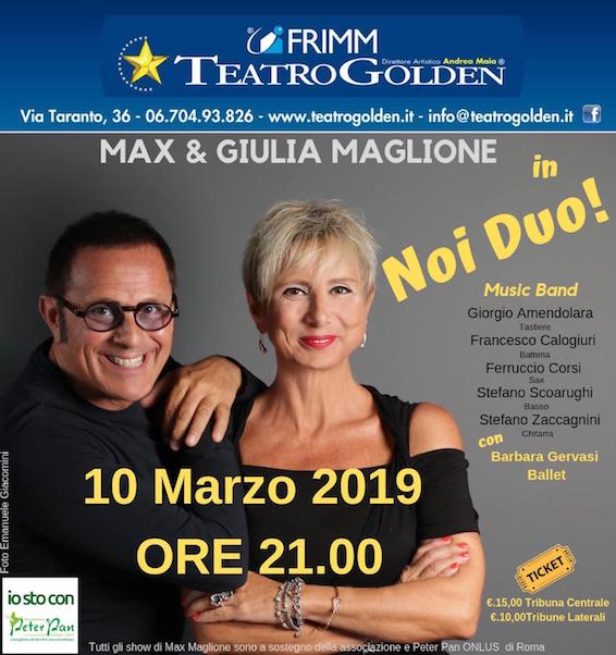 Max Maglione 10 marzo 2019 Teatro Golden