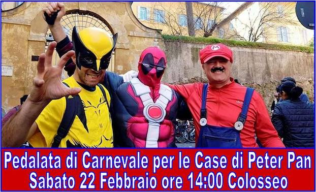 Torna la Pedalata di Carnevale per Peter Pan 22 febbraio 2020