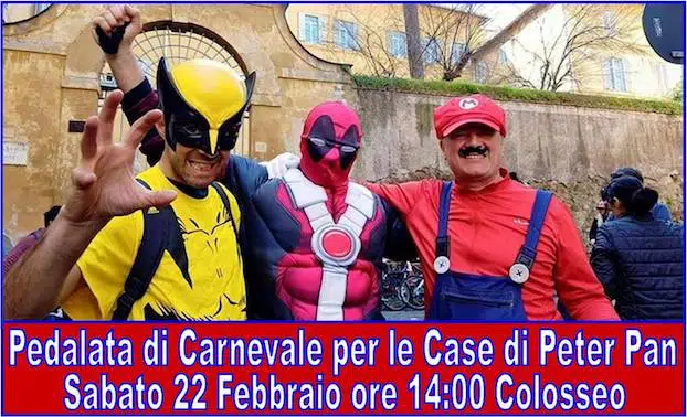 Torna la Pedalata di Carnevale per Peter Pan 22 febbraio 2020
