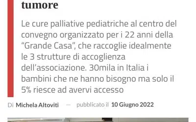 Peter Pan da 22 anni accanto ai piccoli malati di tumore” articolo su RomaSette