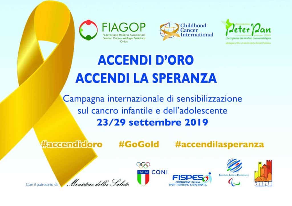 Torna il Settembre d'Oro contro il cancro pediatrico dal 23 al 29 settembre 2019