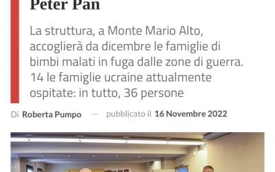 Nasce “La Terza Stella” di Peter Pan: articolo su Roma Sette del 16 novembre 2022